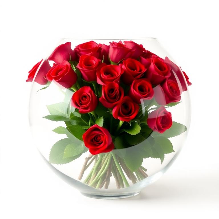 Aquário 20 Rosas Vermelhas