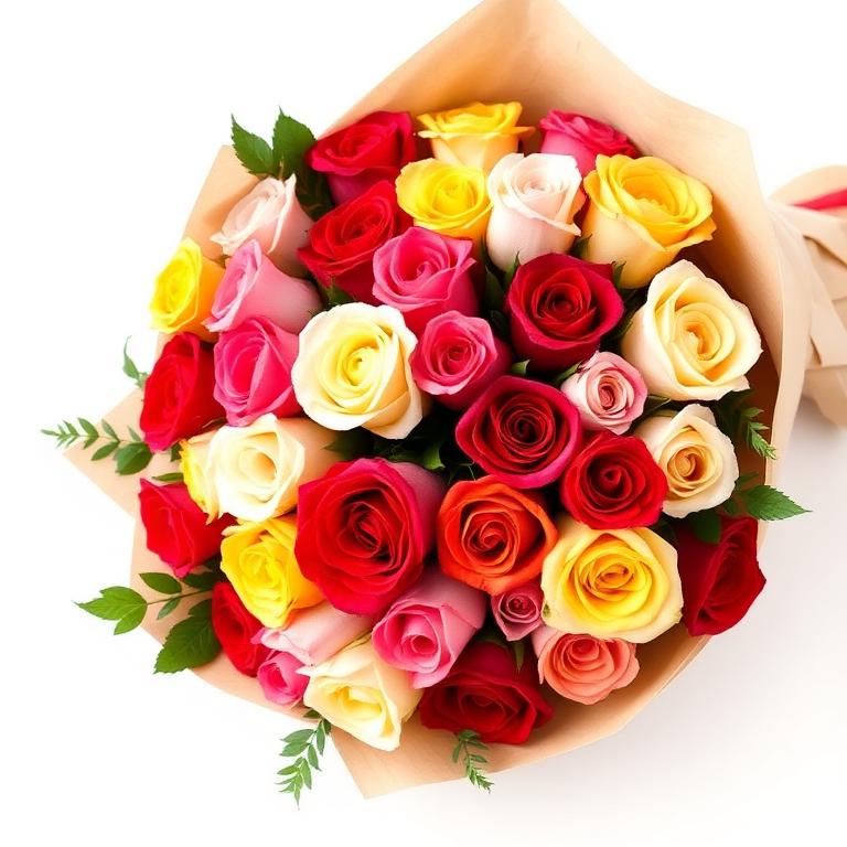 Buquê Flame 20 Rosas Coloridas