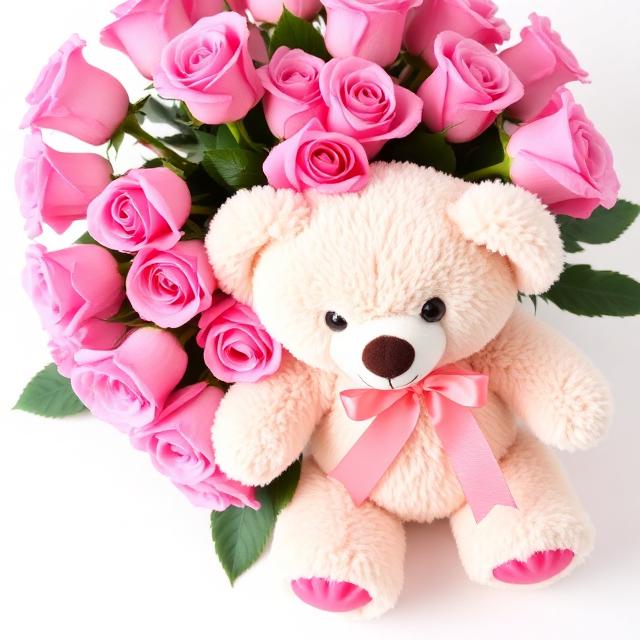 Bouquet 6 Rosas Urso Ferrero T8