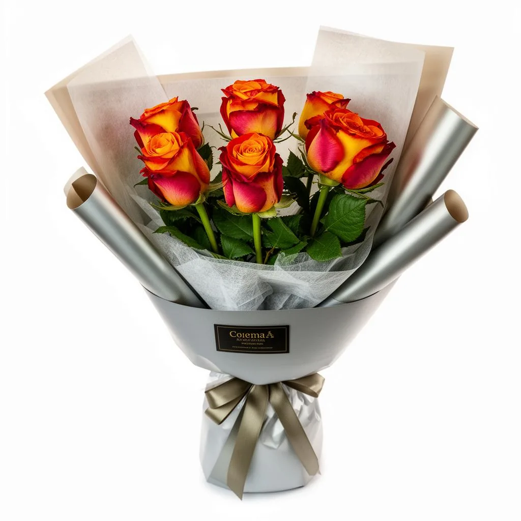 Buquê de 6 Rosas Colombianas Fechadas com entrega em Manaus