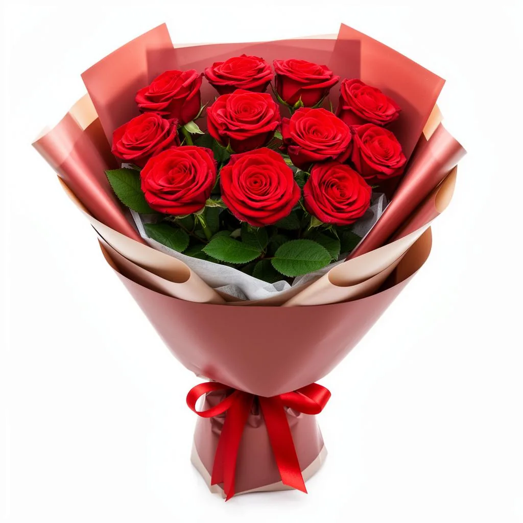 Buquê com 10 Rosas Vermelhas Premium com entrega em Manaus