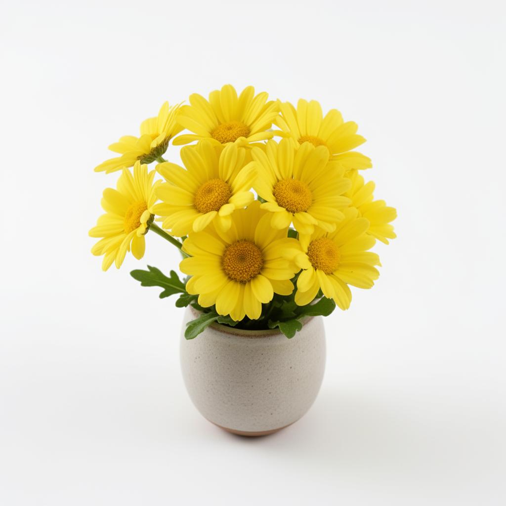 Mini Vaso de Margaridinhas Amarelas